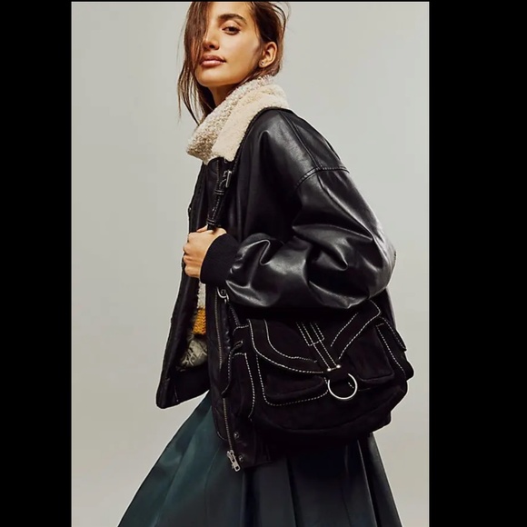 Free People Wylie Suede Saddle Bag  *NWT* - Picture 1 of 9